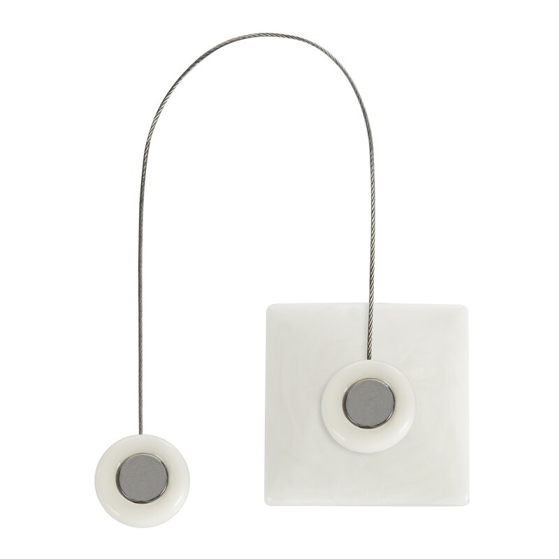 Upinacz magnetyczny biały 6 X 14 cm – szybkie upięcie firan