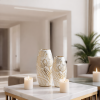 Wazon ceramiczny Glen biały O 14 X 30 CM – na kwiaty i dekoracje