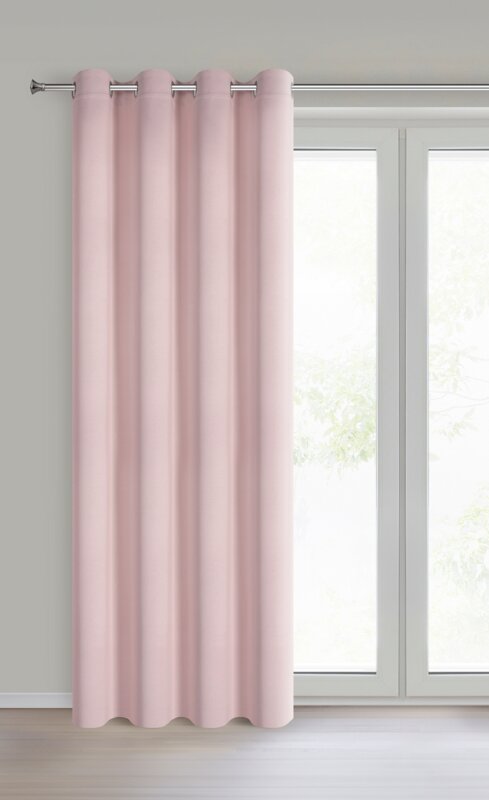 Zasłona gotowa Nerisa pudrowy róż 140 X 250 CM – zapewnia intymność