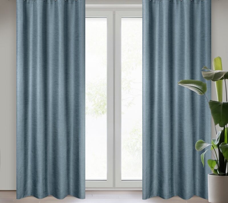 Zasłona gotowa Style niebieska 140 x 250 cm – delikatnie filtruje światło