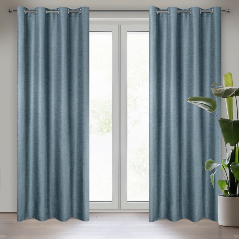 Zasłona gotowa Style niebieska 140 x 250 cm – delikatnie filtruje światło