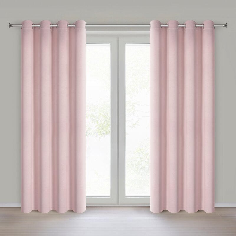 Zasłona gotowa Nerisa pudrowy róż 140 X 250 CM – zapewnia intymność
