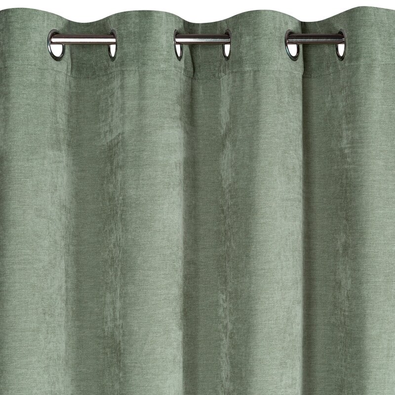 Zasłona gotowa Vani ciemnomiętowa 140 X 250 CM – szenilowa struktura