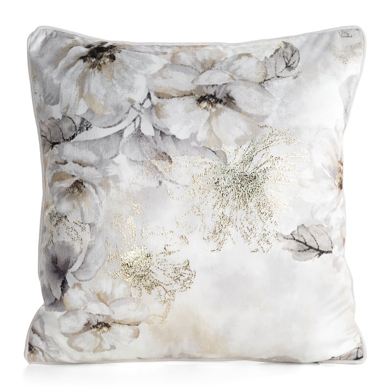 Poszewka welwetowa Luiza jasnoszara 45X45 – miękka i aksamitna