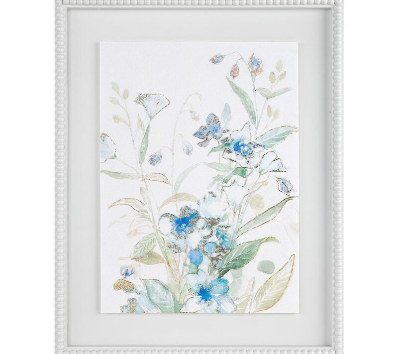 Obraz ręcznie malowany kwiatowy kremowy 40 X 50 CM – tworzy przytulną przestrzeń