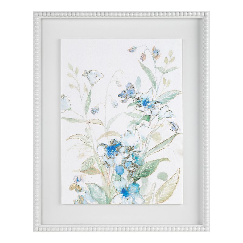Obraz ręcznie malowany kwiatowy kremowy 40 X 50 CM – tworzy przytulną przestrzeń