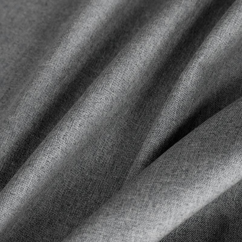 Zasłona gotowa Zoey stalowa 140 X 270 cm – 100% zaciemniająca