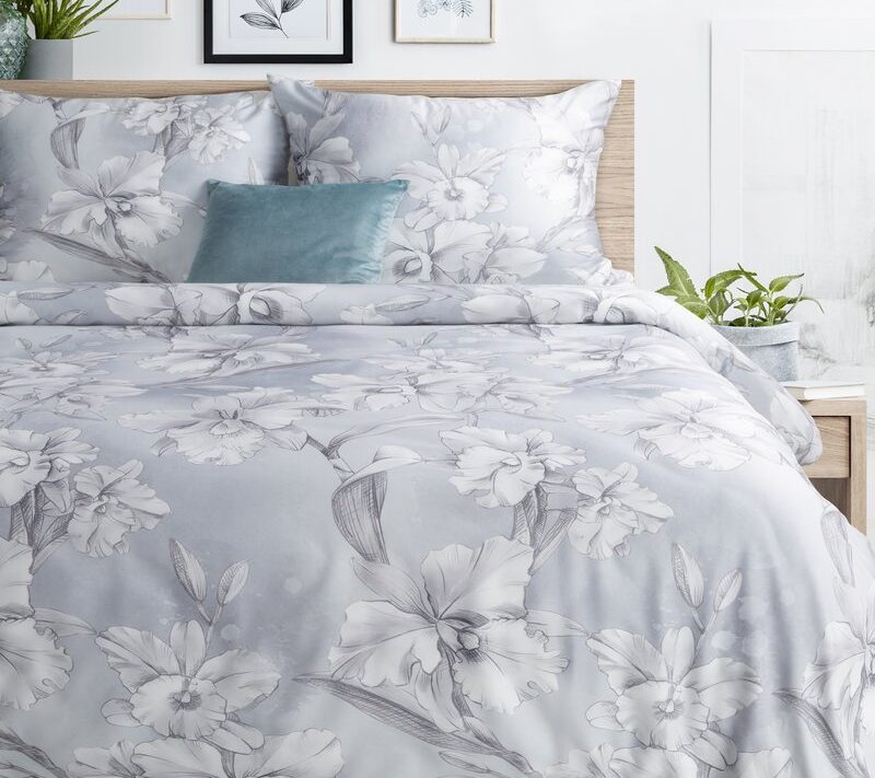 Pościel satynowa Premium30 jasnoszara 160 X 200 CM – miękka w dotyku