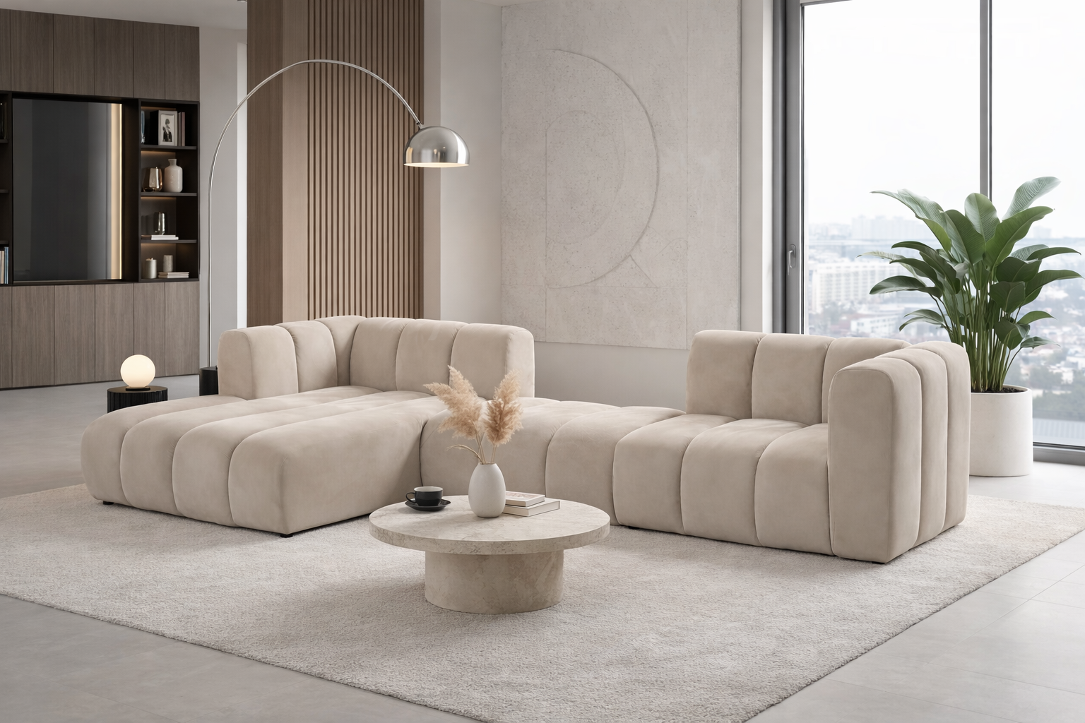 Nowoczesna sofa modułowa tapicerowana Arand SZL+P+SP
