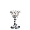 Świecznik ceramiczny Adena 02 srebrny O 11 X 22 CM – do nastrojowego oświetlenia