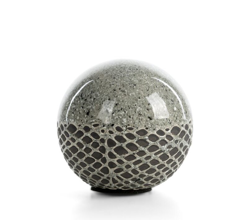 Kula ceramiczna Nori stalowa O 8 X 8 cm – surowa ceramika