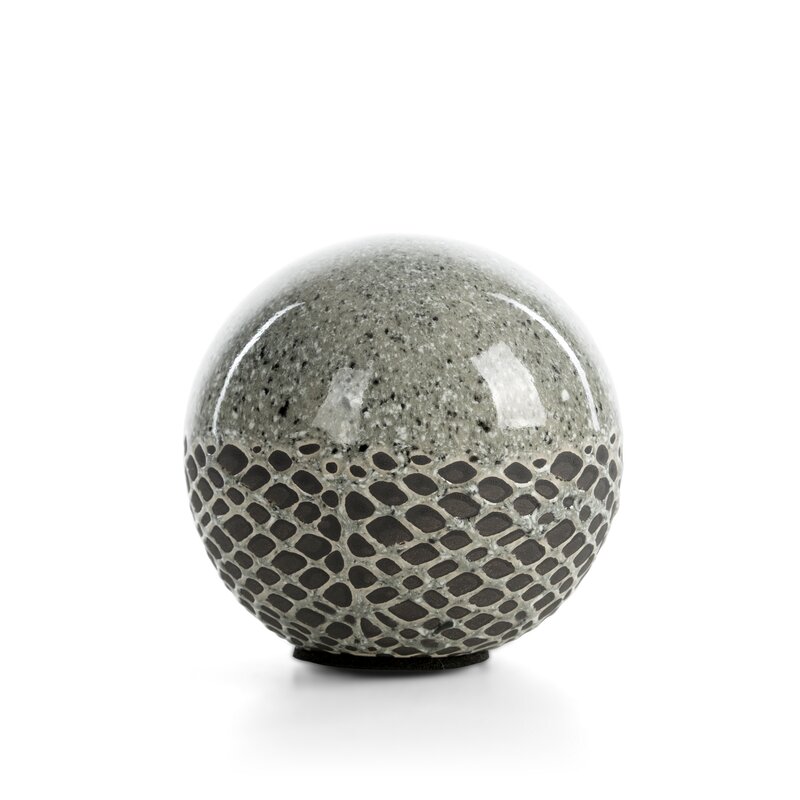 Kula ceramiczna Nori stalowa O 8 X 8 cm – surowa ceramika
