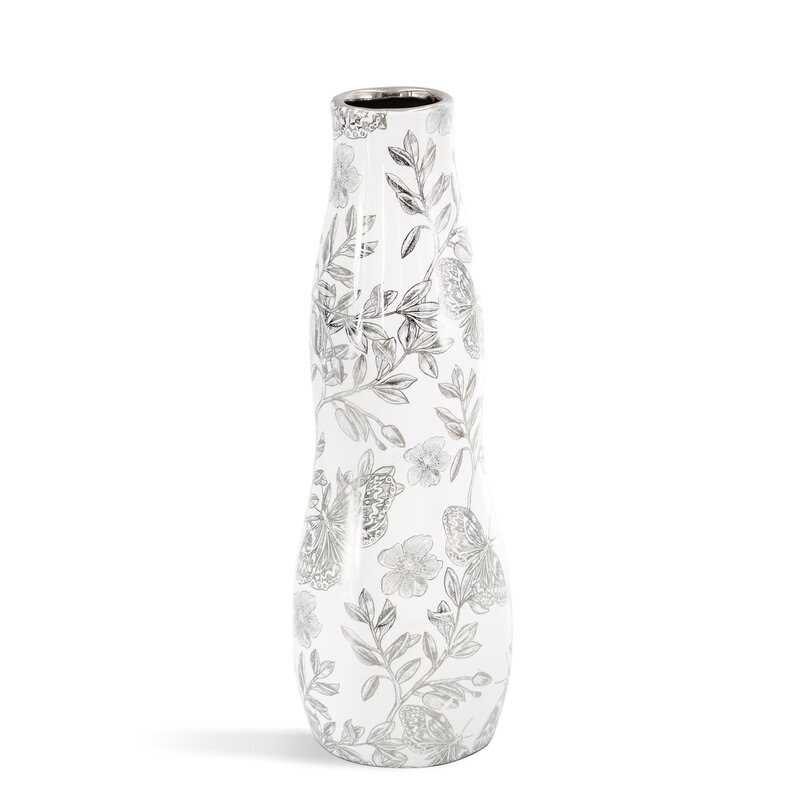 Wazon ceramiczny Rita (02) biały O 10 X 30 cm – do salonu i sypialni