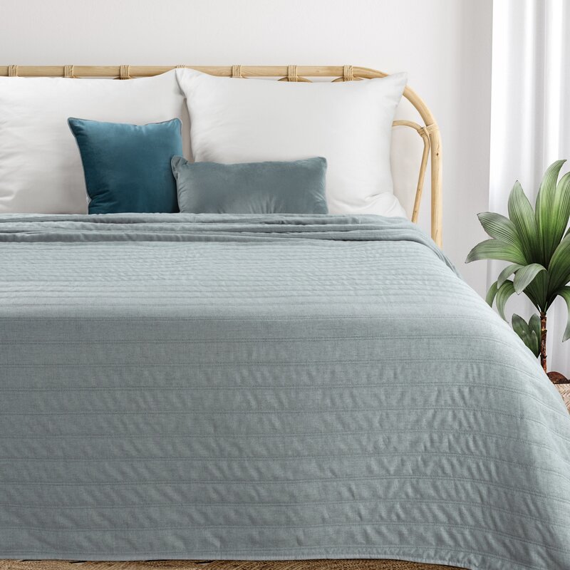 Narzuta Selen szałwiowa 210 X 170 CM – imitacja lnu
