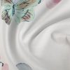 Zasłona gotowa Flora biała w róże 140X250 – łatwa w pielęgnacji