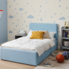 Tapicerowane Łóżko Dziecięce Stitch Jodełka Box Texti - Elegancja i Pojemna Skrzynia