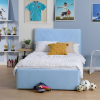 Tapicerowane Łóżko Dziecięce Stitch Jodełka Box Texti - Elegancja i Pojemna Skrzynia