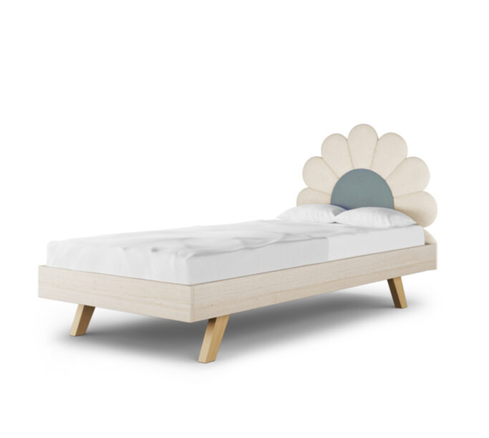 Łóżko Podłogowe Dziecięce Daisy Stokrotka Legs Basic - Kwiatowy Design Rośnie Razem z Dzieckiem