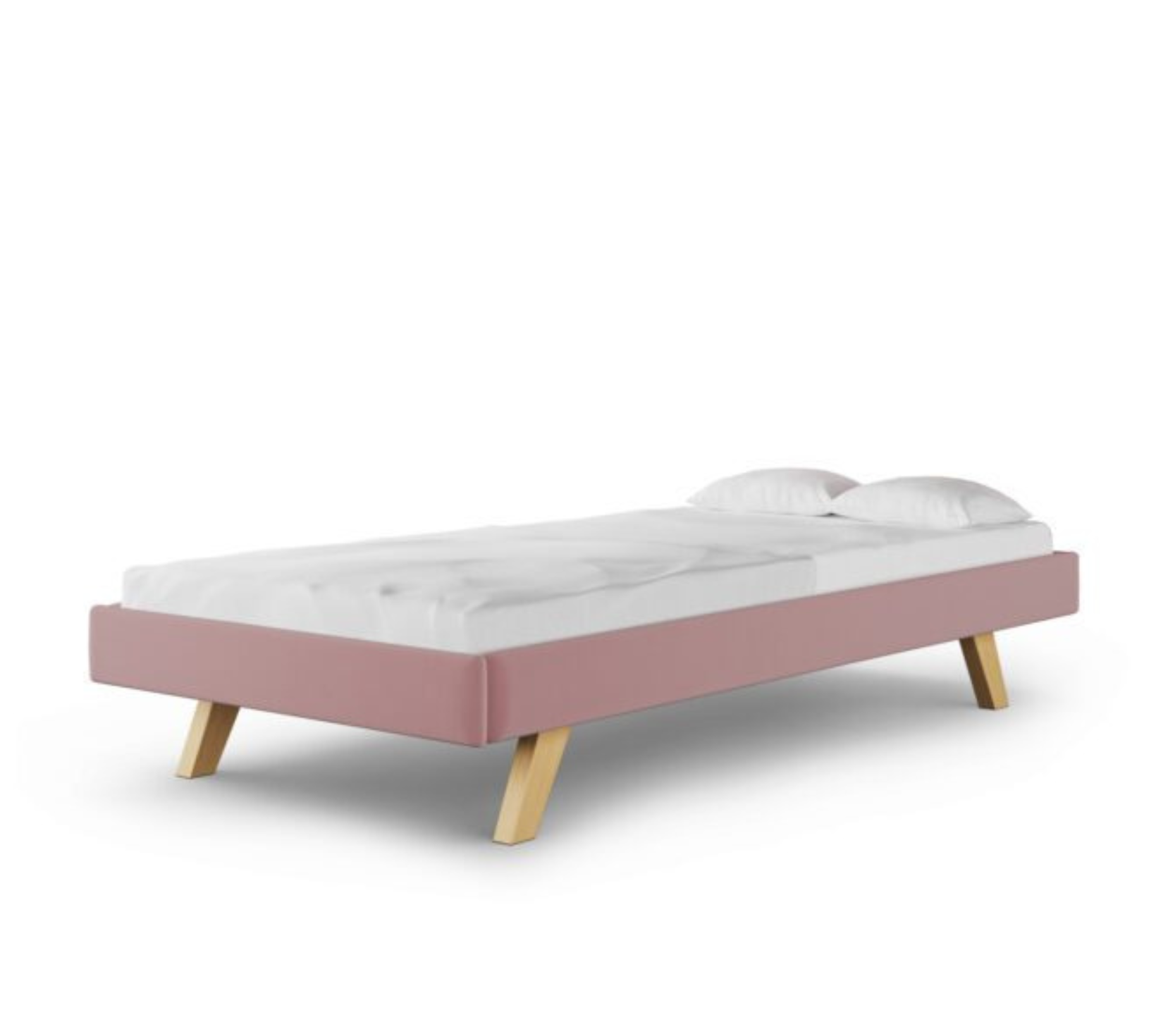 Łóżko Dziecięce Sofa Legs Texti - Minimalistyczne Tapicerowane Łóżko Rosnące Przypodłogowe Na Nóżkach