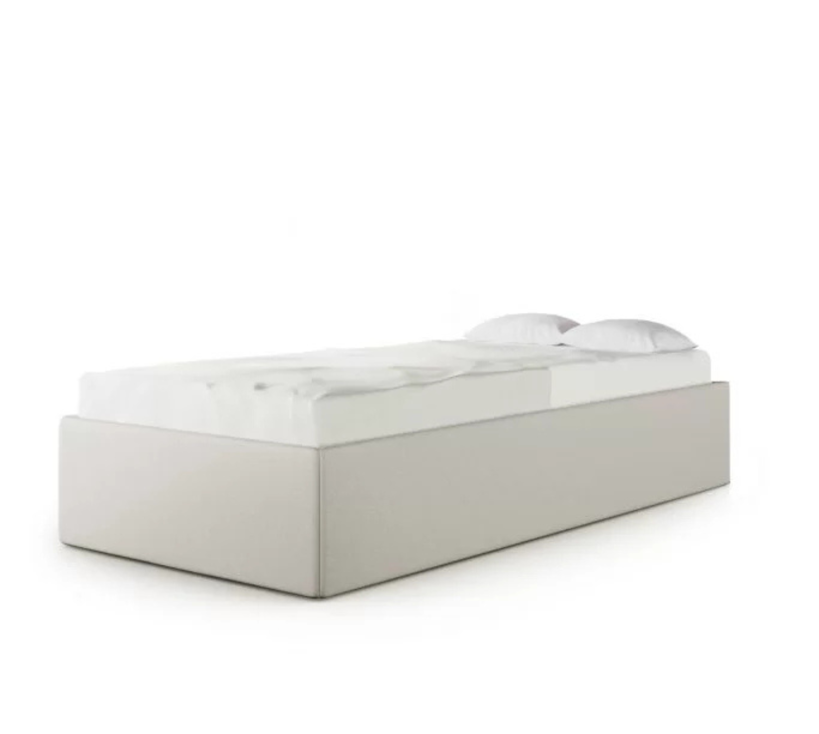 Łóżko Dziecięce Sofa Box Texti - Minimalistyczne Tapicerowane Łóżko Z Pojemnikiem Bez Zagłówka