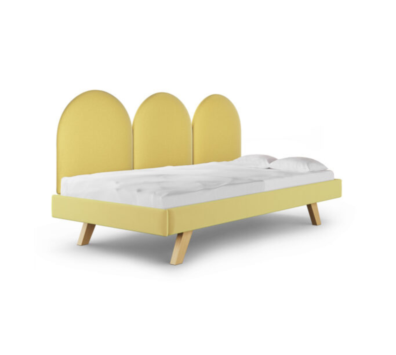Rosnące Łóżko Dziecięce Sofa Legs Texti – Stylowa Sofa z Tapicerowanymi Panelami