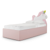 Łóżko Dziecięce Unicorn Box Texti - Tapicerowane Łóżko Z Pojemnikiem I Motywem Jednorożca