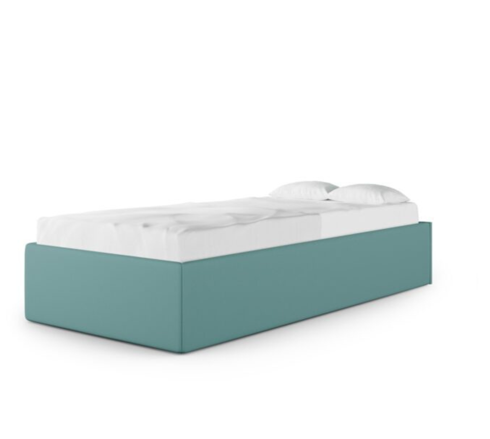 Łóżko Dziecięce Sofa Box Texti - Minimalistyczne Tapicerowane Łóżko Z Pojemnikiem Bez Zagłówka