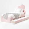 Łóżko Dziecięce Double Bed Chmurka - Podwójne Łóżko Tapicerowane Z Wysuwaną Szufladą Spania