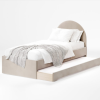 Łóżko Dziecięce Double Bed Pille - Podwójne Łóżko Tapicerowane Z Wysuwaną Szufladą Spania