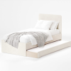 Łóżko Dziecięce Double Bed Redu - Podwójne Łóżko Tapicerowane Z Wysuwaną Szufladą Spania