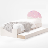Łóżko Dziecięce Confetti Double Bed - Podwójne Łóżko Tapicerowane Z Wysuwaną Szufladą