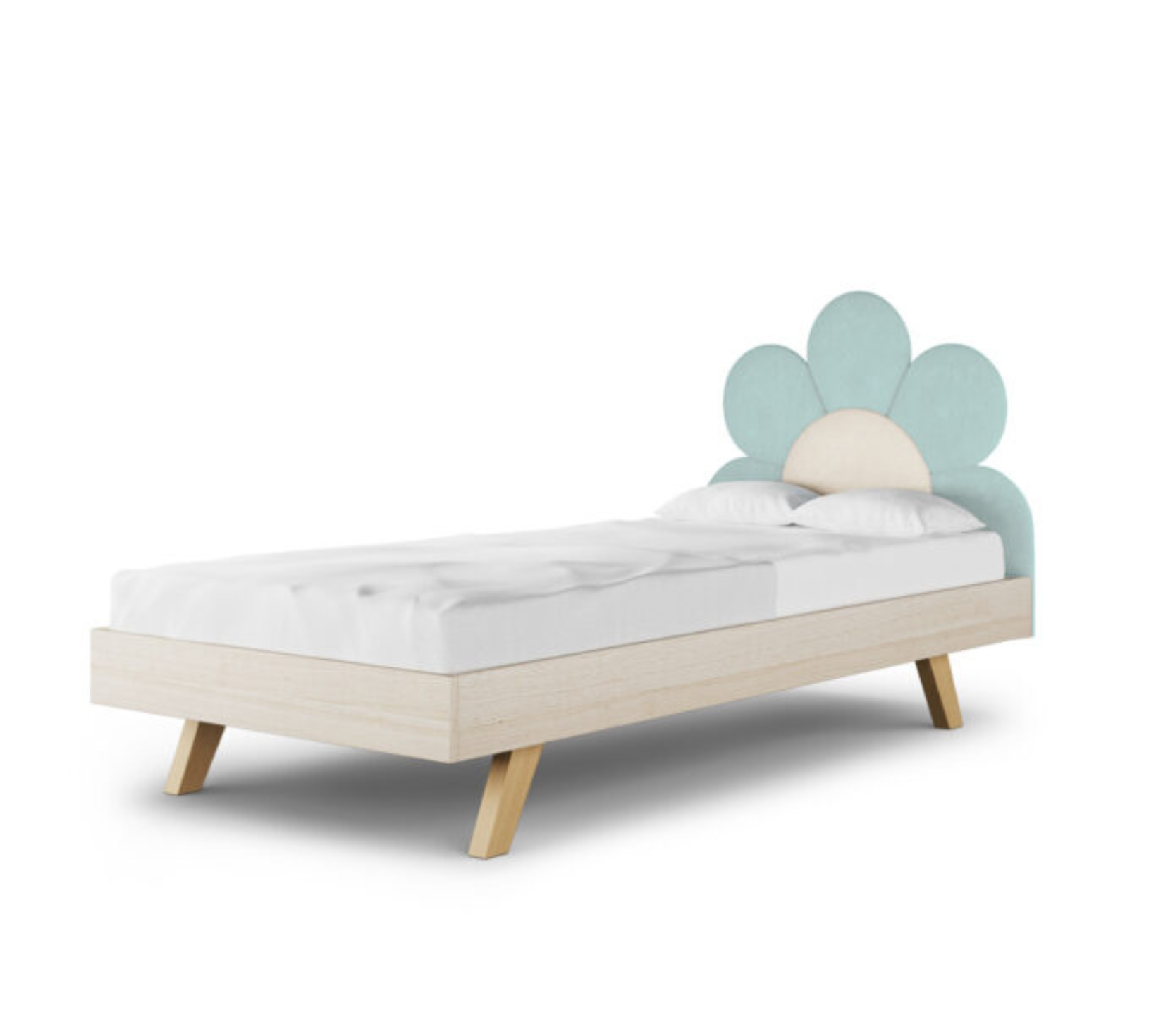 Łóżko Podłogowe Dziecięce Daisy Stokrotka Legs Basic - Kwiatowy Design Rośnie Razem z Dzieckiem