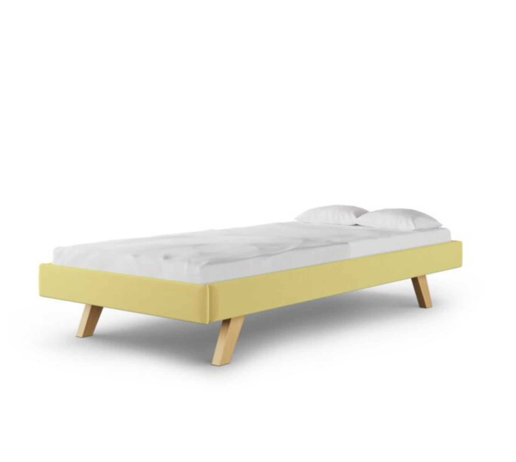 Łóżko Dziecięce Sofa Legs Texti - Minimalistyczne Tapicerowane Łóżko Rosnące Przypodłogowe Na Nóżkach
