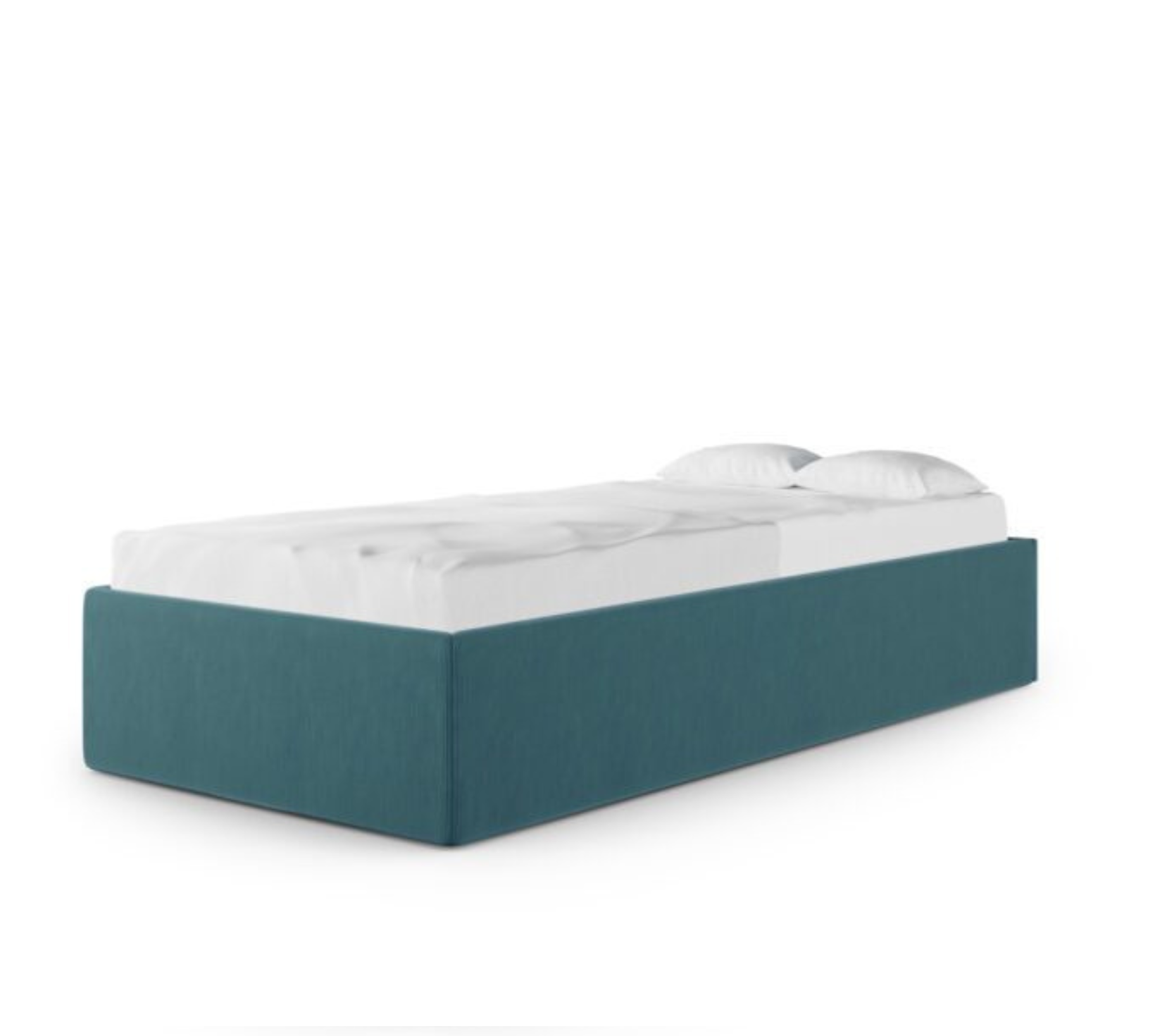 Łóżko Dziecięce Sofa Box Texti - Minimalistyczne Tapicerowane Łóżko Z Pojemnikiem Bez Zagłówka