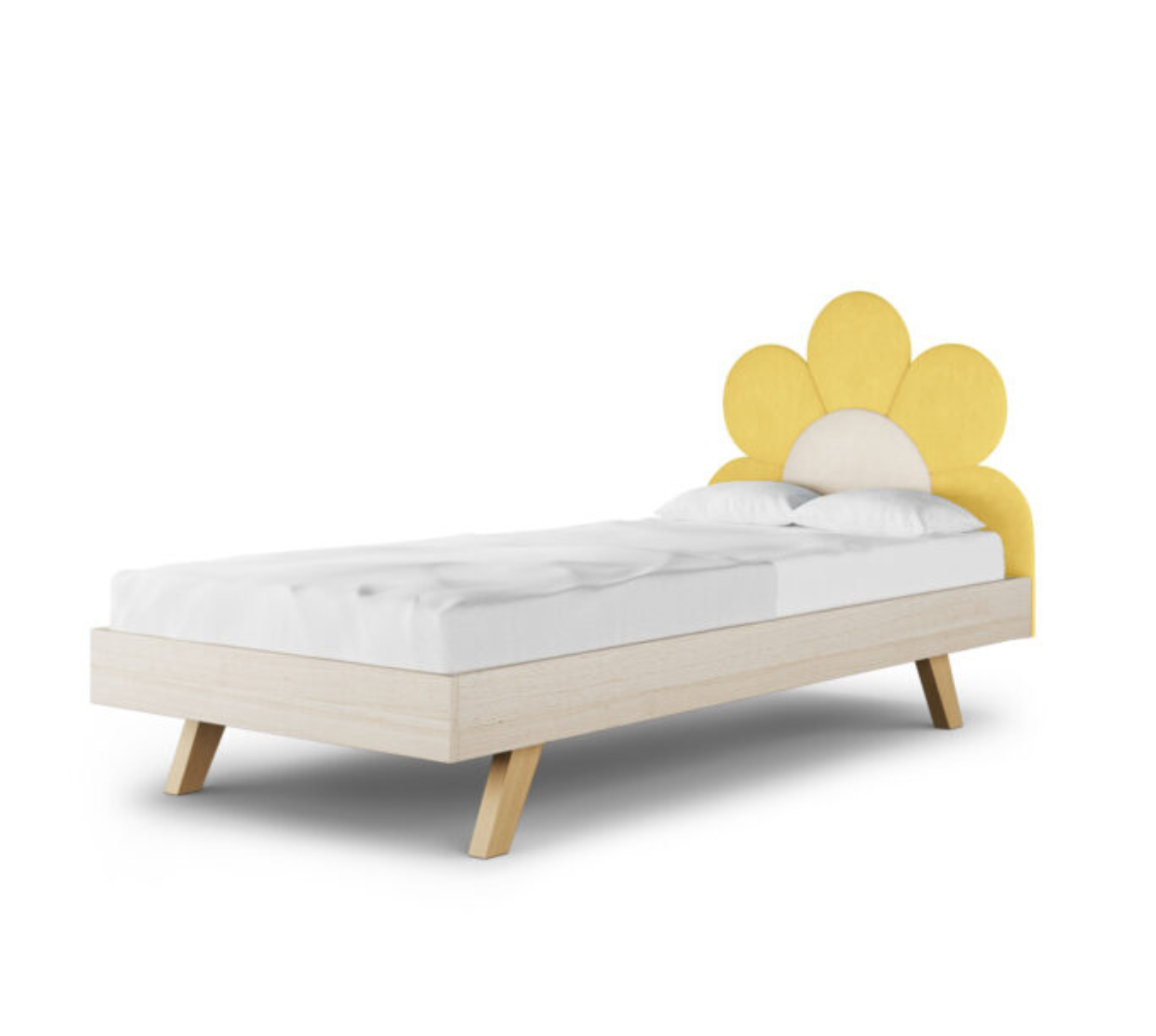 Łóżko Podłogowe Dziecięce Daisy Stokrotka Legs Basic - Kwiatowy Design Rośnie Razem z Dzieckiem
