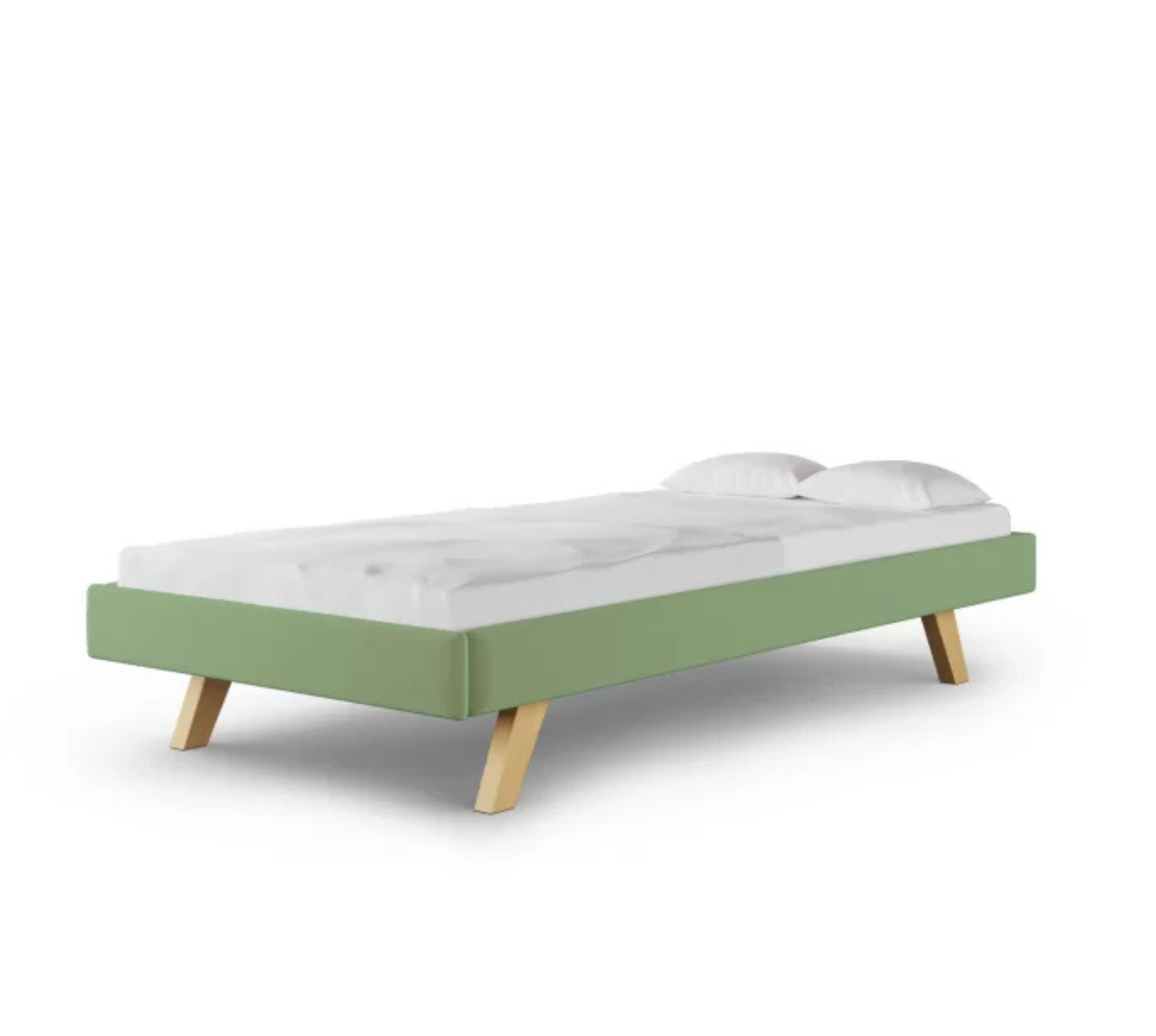 Łóżko Dziecięce Sofa Legs Texti - Minimalistyczne Tapicerowane Łóżko Rosnące Przypodłogowe Na Nóżkach
