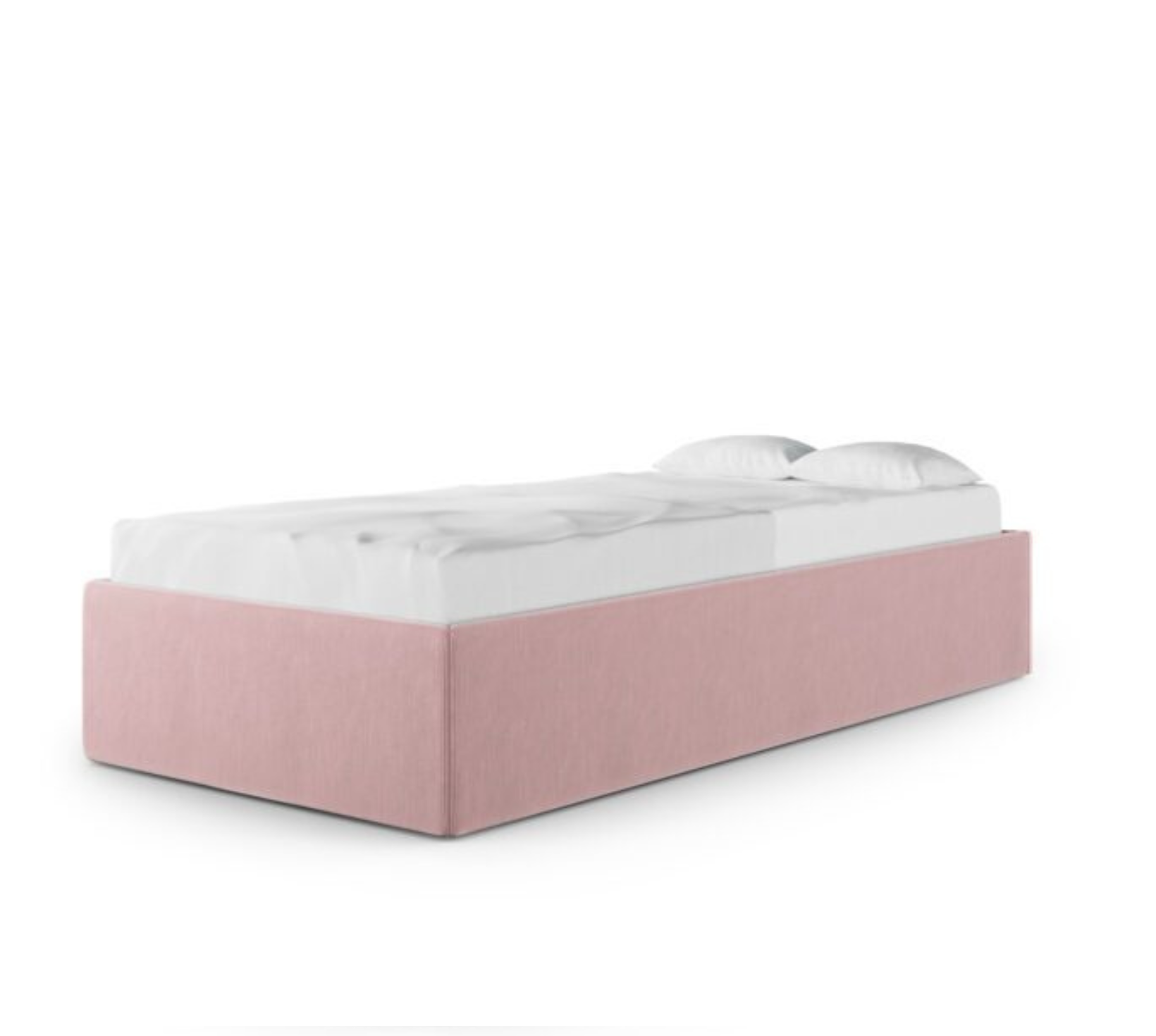 Łóżko Dziecięce Sofa Box Texti - Minimalistyczne Tapicerowane Łóżko Z Pojemnikiem Bez Zagłówka