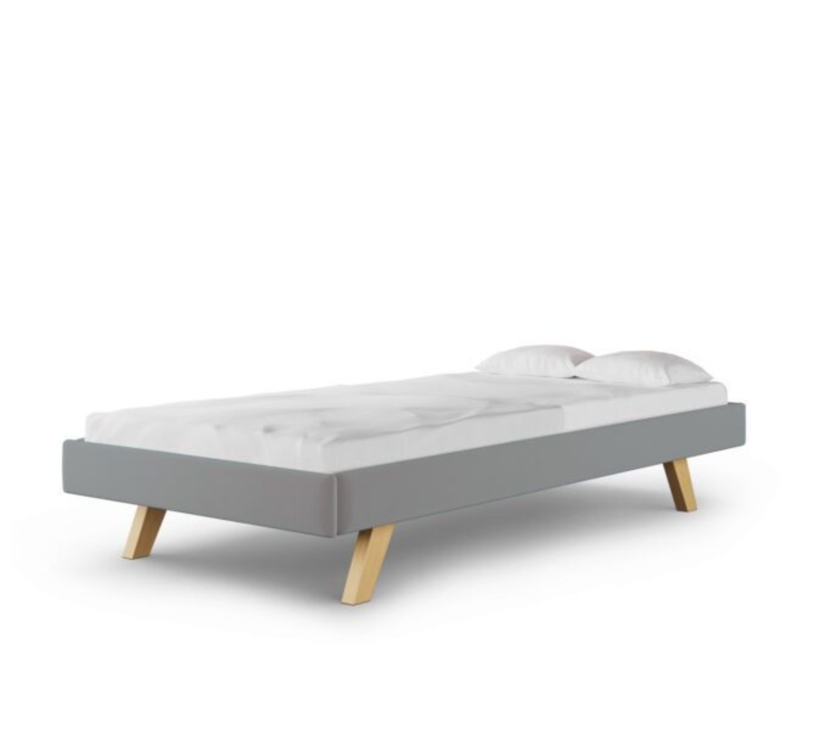 Łóżko Dziecięce Sofa Legs Texti - Minimalistyczne Tapicerowane Łóżko Rosnące Przypodłogowe Na Nóżkach