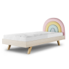 Rosnące Łóżko Dziecięce Rainbow Tęcza Legs Basic - Bajkowy Design z Tęczowym Zagłówkiem