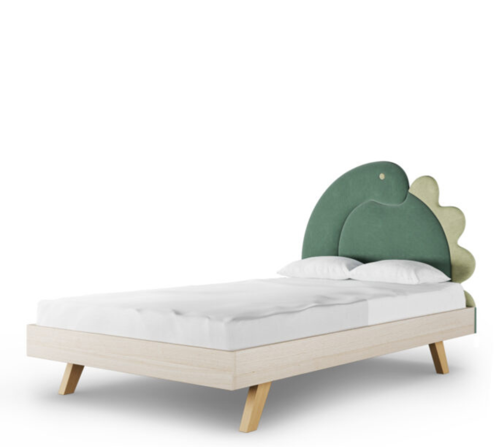 Łóżko Przypodłogowe Dziecięce Dino Legs Basic - Rosnące Łóżko Z Zagłówkiem W Kształcie Dinozaura
