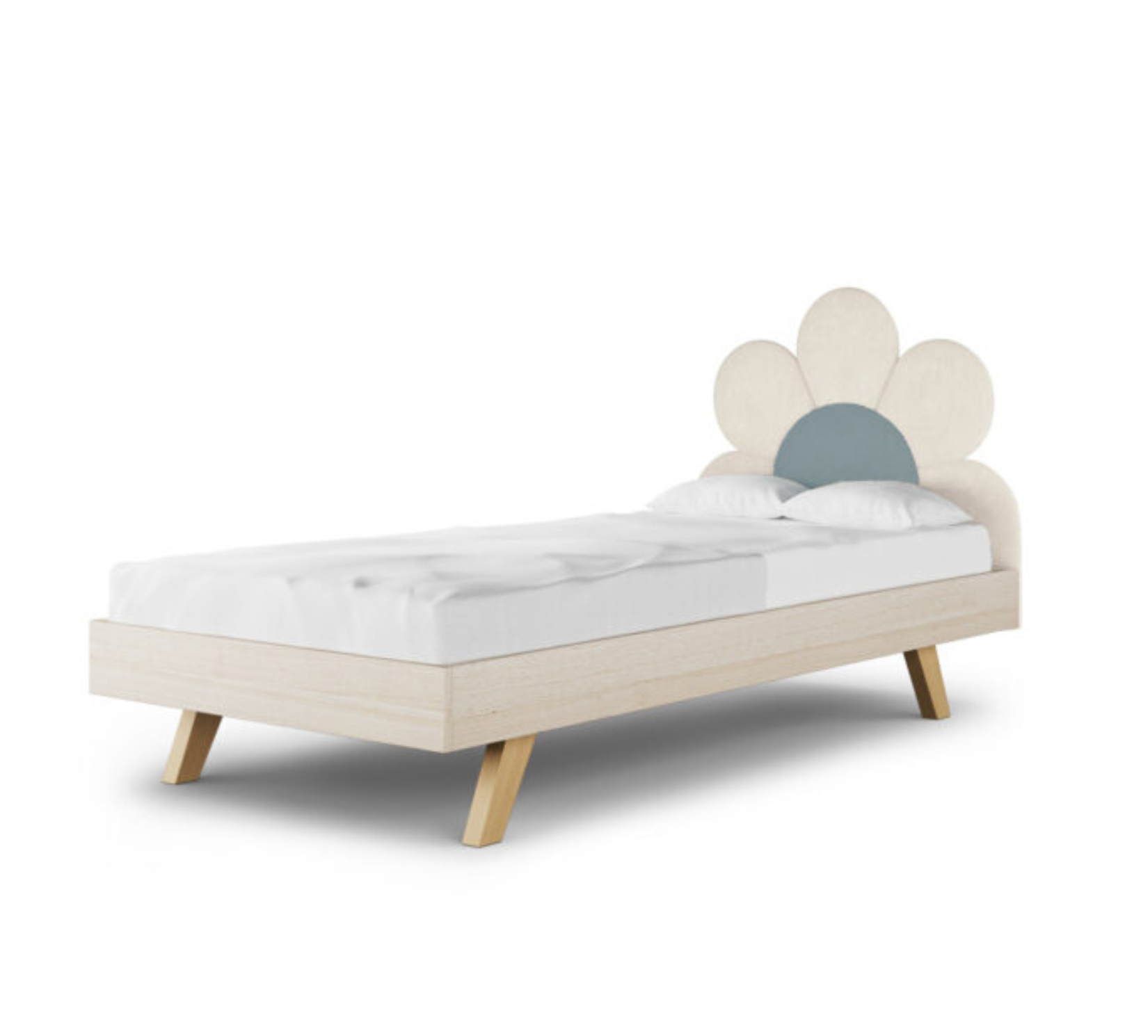 Łóżko Podłogowe Dziecięce Daisy Stokrotka Legs Basic - Kwiatowy Design Rośnie Razem z Dzieckiem