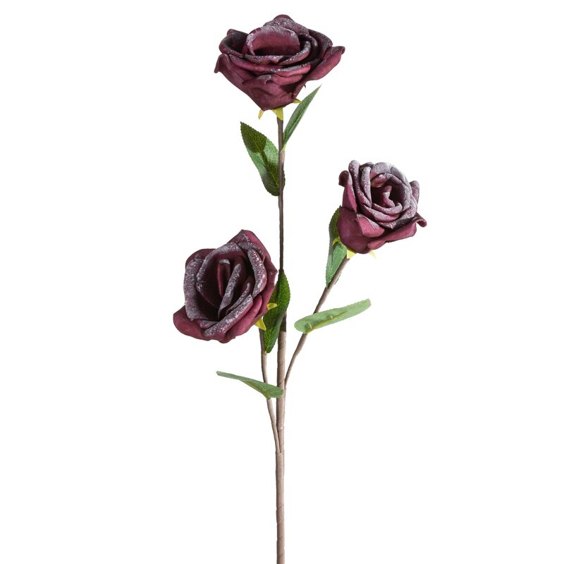 Kwiat dekoracyjny Flore ciemnofioletowy O 10 X 50 CM – z brokatowym blaskiem