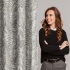 Zasłona gotowa Luna biała z beżowym wzorem 140X250 – delikatnie filtruje światło