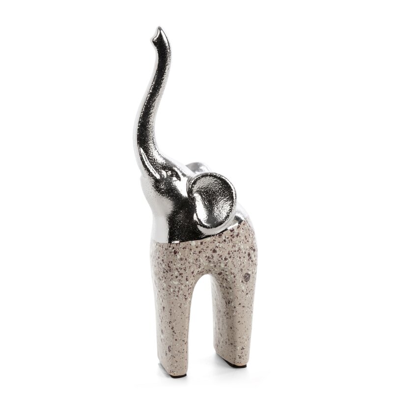 Figurka dekoracyjna Laila srebrna 11 X 7 X 30 cm – dodaje charakteru wnętrzu