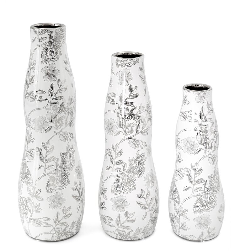 Wazon ceramiczny Rita biały O 9 X 25 CM – na susze i kwiaty