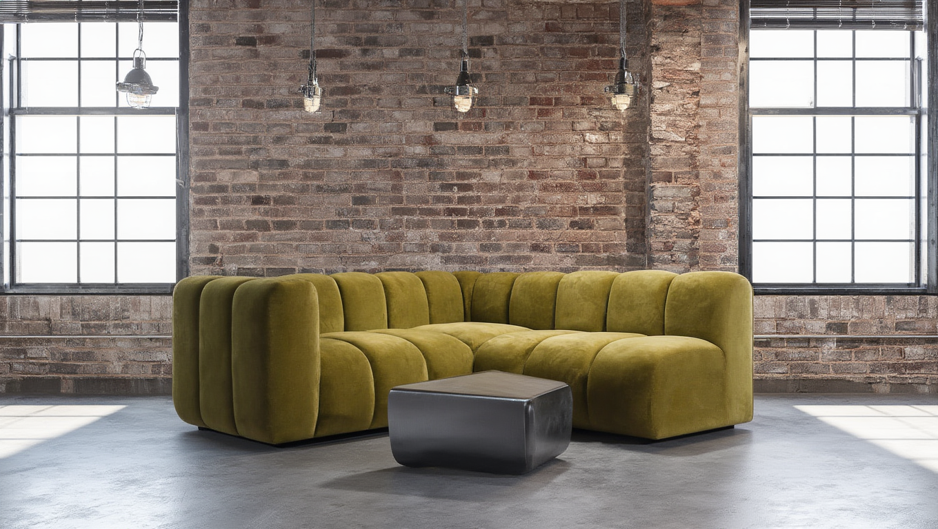 Sofa narożna modułowa tapicerowana Arand SL+RK+S