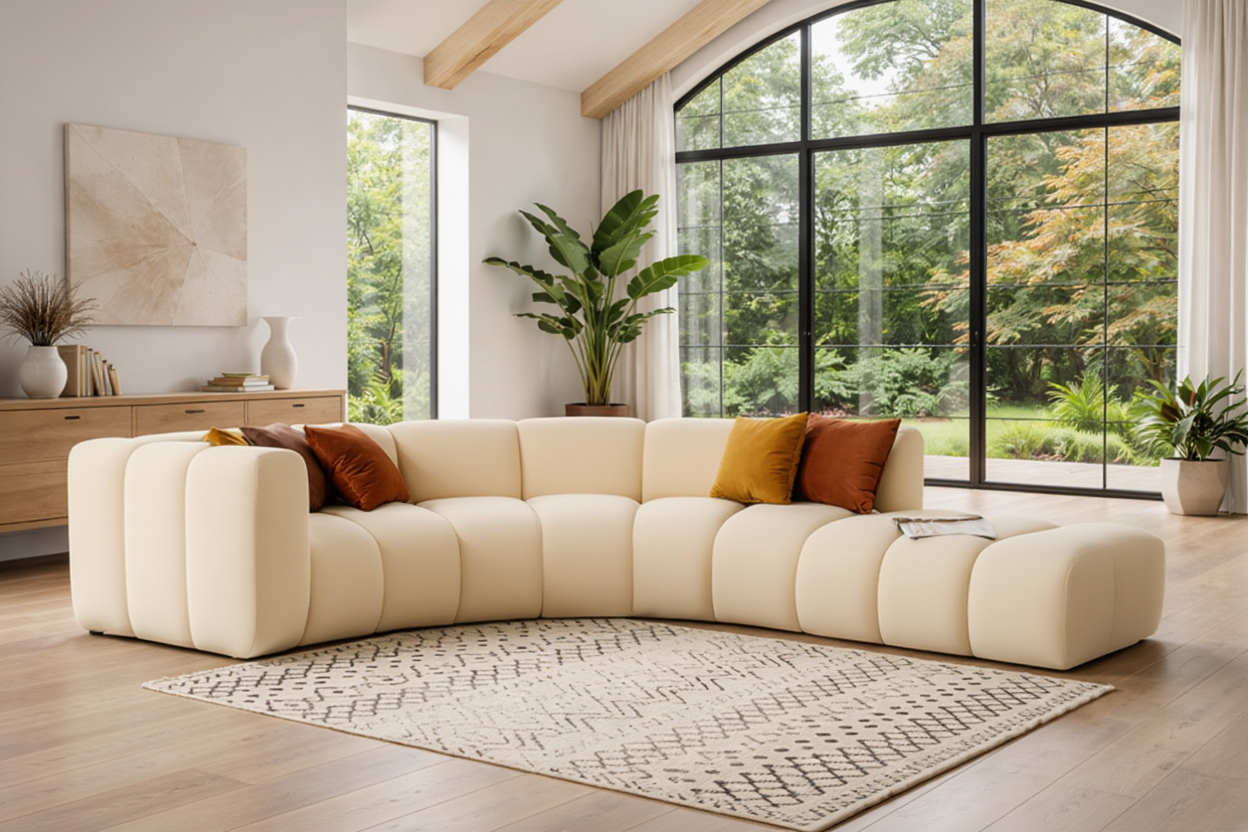 Nowoczesna sofa narożna modułowa tapicerowana Arand RL+R+P