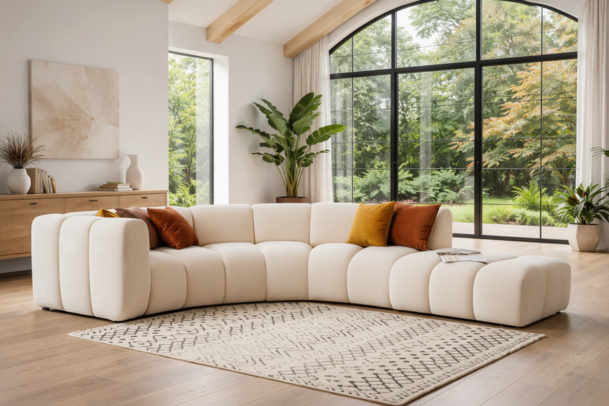 Nowoczesna sofa narożna modułowa tapicerowana Arand RL+R+P