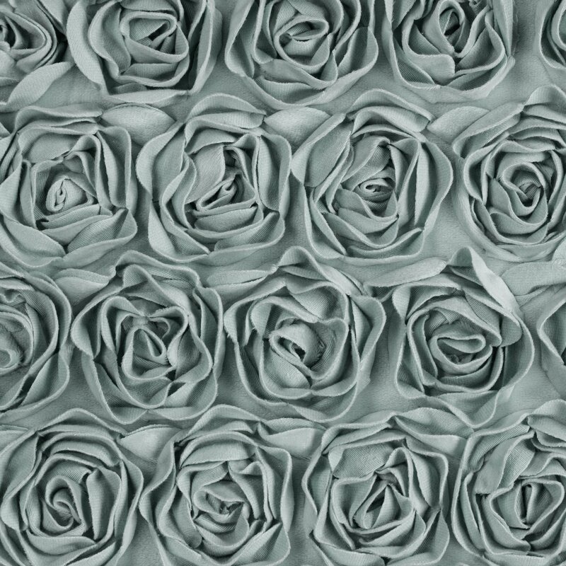 Zasłona gotowa Roses 13 na taśmie miętowa 140 X 270 cm – łatwa w montażu