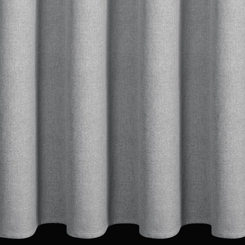 Zasłona gotowa Zoey srebrna 140 X 270 CM – 100% zaciemniająca